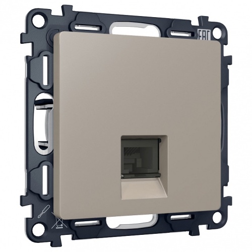 Розетка Ethernet RJ-45 и со шторками, без рамки Ambrella Volt ALFA MA372005 в Нижнем Новгороде