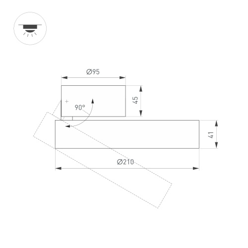 Светильник SP-RONDO-FLAP-R210-20W Day4000 (WH, 110 deg) (Arlight, IP40 Металл, 3 года) в Михайловке фото 2