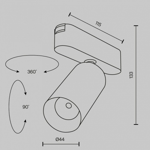 Светильник на штанге Maytoni Focus LED TR103-1-12W4K-M-W в Арзамасе фото 2