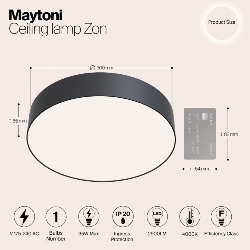 Накладной светильник Maytoni Zon C032CL-L43B4K в Нижнем Новгороде фото 3