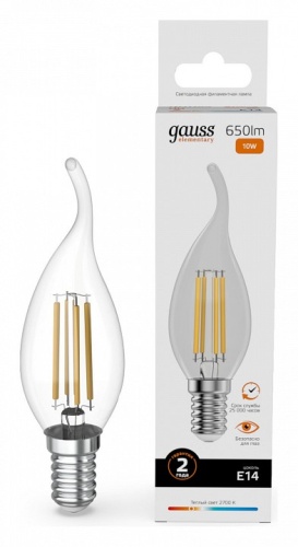 Лампа светодиодная Gauss Filament Elementary E14 10Вт 2700K 42110 в Нижнем Новгороде