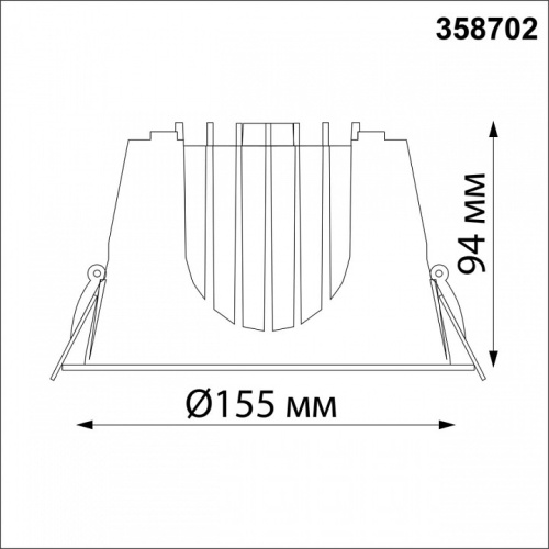 Встраиваемый светильник Novotech Knof 358702 в Геленджике фото 2