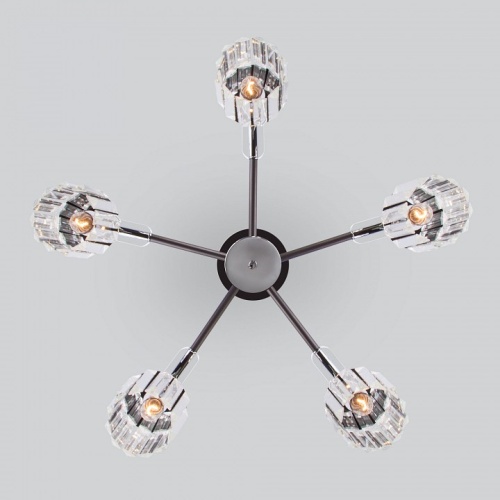 Люстра на штанге Eurosvet Tenia 70090/5 графит в Нижнем Новгороде фото 3