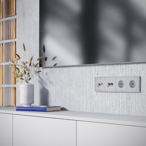 Накладка для ТВ-розетки и RJ-11 или RJ-45 Voltum S70 VLS002716 в Нижнем Новгороде фото 5