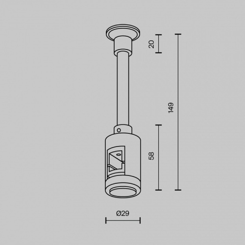 Основание на штанге Maytoni Accessories for tracks Flarity TRA155CW-SL1-B в Бородино фото 2