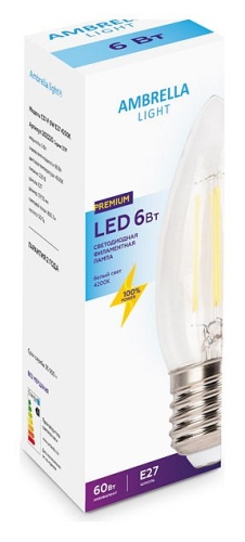 Лампа светодиодная Ambrella Light C37F E27 6Вт 4200K 202220 в Нижнем Новгороде фото 3