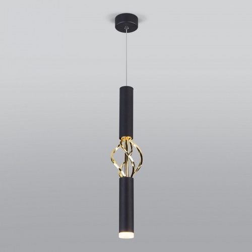 Подвесной светильник Eurosvet Lance 50191/1 LED черный/золото в Заполярном фото 5