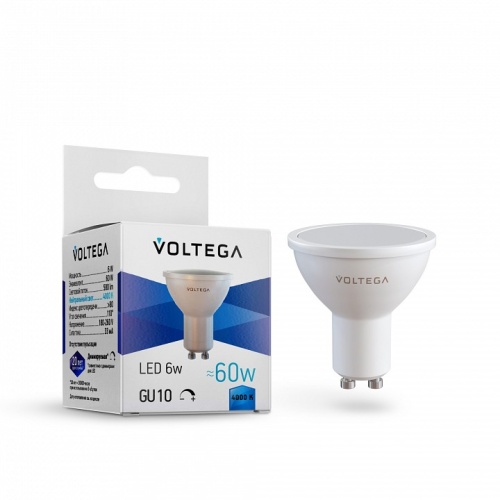 Лампа светодиодная Voltega Sofit dim GU10 GU10 6Вт 4000K 8458 в Великом Устюге фото 2