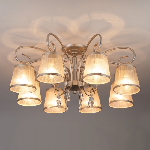 Потолочная люстра Eurosvet Liona 60065/8 серебро в Нижнем Новгороде фото 2