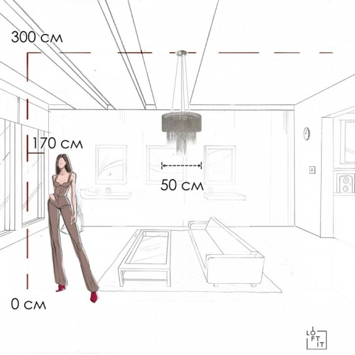 Подвесной светильник Loft it Opera 10406/500 в Нижнем Новгороде фото 6