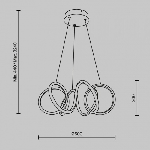 Подвесной светильник Maytoni Curve MOD241PL-L60BSK в Нижнем Новгороде фото 3