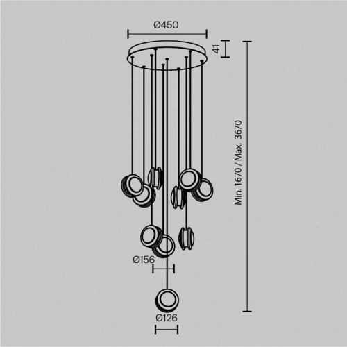 Подвесная люстра Maytoni Pharao MOD361PL-L41BS3K в Бородино фото 2