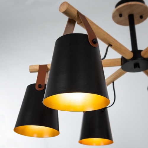 Люстра на штанге Arte Lamp Thomas A7032PL-6BK в Ермолино фото 6