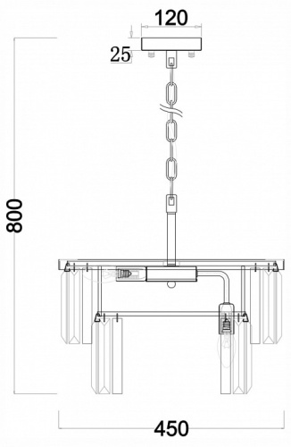 Подвесная люстра Freya Viviane FR11001PL-08G в Бородино фото 2