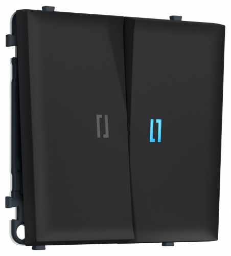 Выключатель проходной двухклавишный с подсветкой без рамки Ambrella Volt MS MS984040 в Нижнем Новгороде