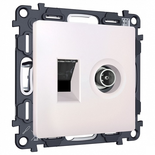 ТВ-розетка и розетка Ethernet RJ-45 без рамки Ambrella Volt ALFA MA212510 в Нижнем Новгороде