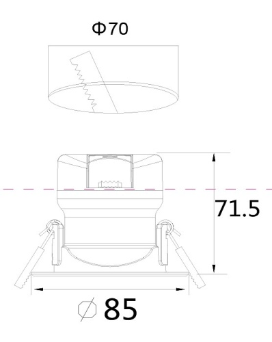 Встраиваемый светильник Maytoni Phill DL014-6-L9W в Ермолино фото 3