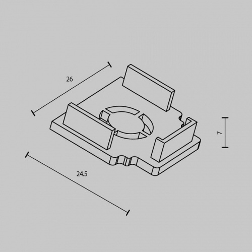 Заглушка для трека Maytoni Accessories for tracks Exility TRAM034EC-42B в Бородино фото 6