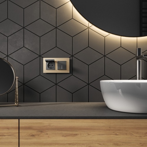 Розетка с заземлением и со шторкой, без рамки с крышкой Werkel графит матовый W1171264 в Нижнем Новгороде фото 2