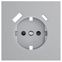 Накладка для розетки с заземлением и со шторками и 2хUSB type A и C Voltum S70 VLS001016 в Нижнем Новгороде