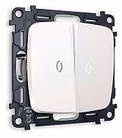 Выключатель двухклавишный с подсветкой без рамки Ambrella Volt OMEGA MO204015 в Нижнем Новгороде