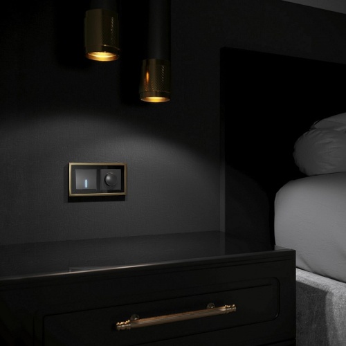 Рамка на 2 поста Werkel Baguette (черный/латунь) W0022852 в Нижнем Новгороде фото 2