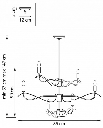 Люстра на штанге Lightstar Ragno 733267 в Белово фото 2