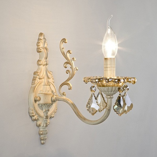 Бра Eurosvet Elisha 3281/1 белый с золотом/тонированный хрусталь Strotskis в Нижнем Новгороде фото 6