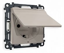 Розетка с заземлением и со шторкой, без рамки с крышкой Ambrella Volt ALFA MA368010 в Нижнем Новгороде