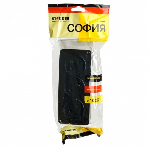 Розетка тройная без заземления Stekker София 49500 в Нижнем Новгороде фото 3