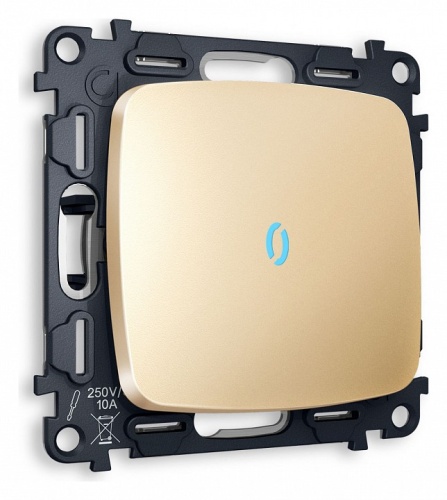 Выключатель проходной одноклавишный с подсветкой без рамки Ambrella Volt OMEGA MO602040 в Нижнем Новгороде