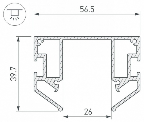 Профиль-держатель встраиваемый Arlight MAG-STRETCH 056188 в Нижнем Новгороде фото 3