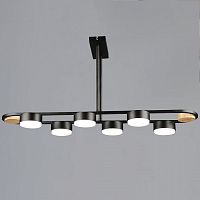 Люстра на штанге 02760-1 02760-0.3-06 BK+WOOD GX53 в Нижнем Новгороде