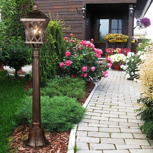 Наземный высокий светильник 09017-0.7-001SL 0.8M BKG в Нижнем Новгороде фото 3