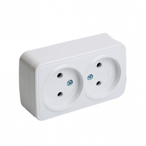 Розетка двойная без заземления Stekker Basic 50075 в Нижнем Новгороде фото 8