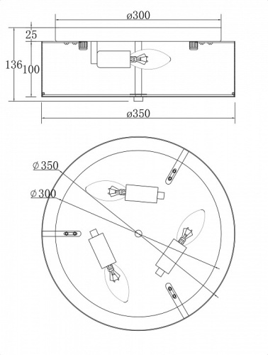 Накладной светильник Maytoni Ripple MOD096CL-03CH в Боре фото 3