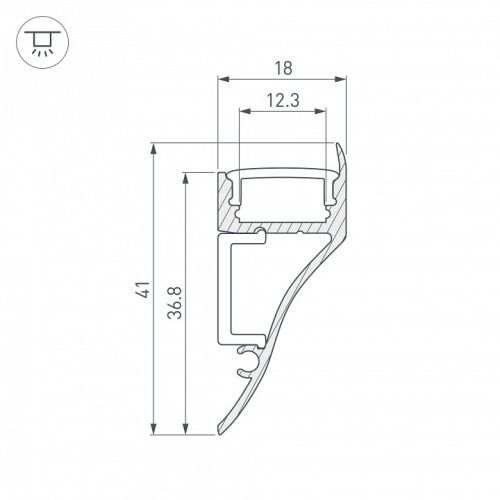 Профиль накладной Arlight ARH-CON-2000 ANOD 018828 в Нижнем Новгороде фото 2