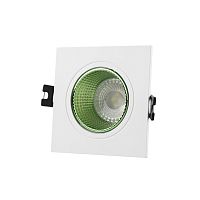 DK3071-WH+GR Встраиваемый светильник, IP 20, 10 Вт, GU5.3, LED, белый/зеленый, пластик в Городце