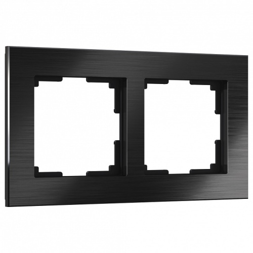 Рамка на 2 поста Werkel Aluminium (черный алюминий) W0021708 в Нижнем Новгороде