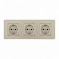 Розетка с заземлением и со шторкой Arte Milano SET16-3 SET16-3-40-1x3 shampan в Нижнем Новгороде