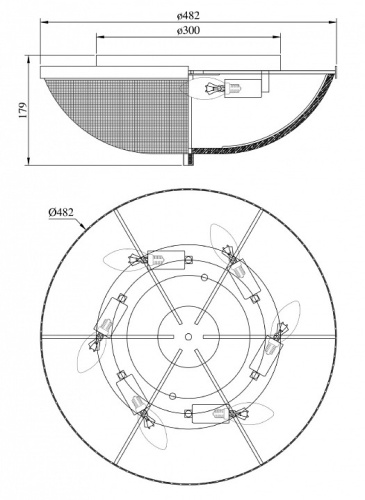Накладной светильник Maytoni Coupe C046CL-06G в Нижнем Новгороде фото 4