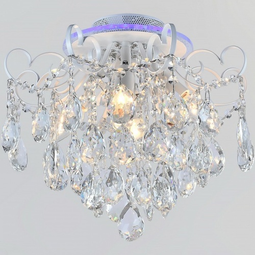 Люстра на штанге  04024-0.3-04 WH+SILVER PN+RGB в Нижнем Новгороде