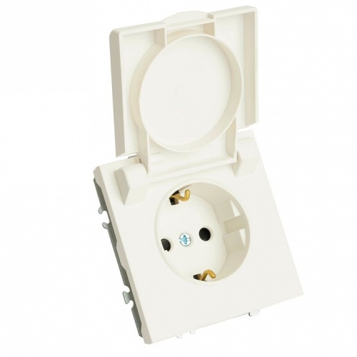 Розетка с заземлением и со шторкой, с крышкой Stekker Эмили 49881 в Нижнем Новгороде фото 2
