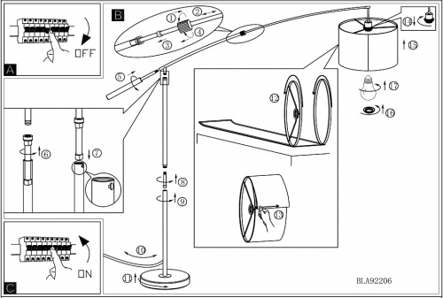 Торшер Eglo Nadina 92206 в Нижнем Новгороде фото 2