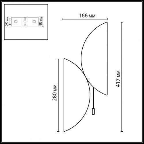 Бра Odeon Light L-VISION 7067/2W в Нижнем Новгороде фото 3