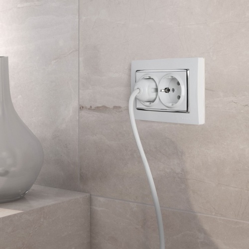 Рамка для двойной розетки Werkel Snabb (белый/хром) W0081901 в Нижнем Новгороде фото 2