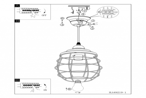 Подвесной светильник Eglo Bampton 49219 в Нижнем Новгороде фото 2