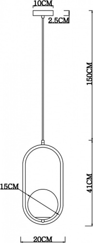 Подвесной светильник Arte Lamp Matisse A7745SP-1AB в Краснокамске фото 3