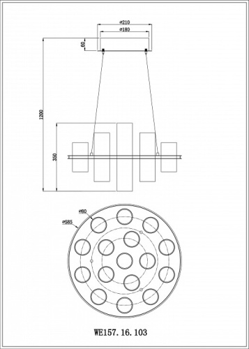 Подвесная люстра Wertmark Paula WE157.16.103 в Нижнем Новгороде фото 2