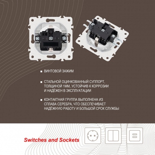 Розетка с заземлением и со шторкой, без рамки Arte Milano am-205 205.40-1.white в Нижнем Новгороде фото 2